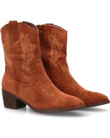 SPORT3PUNTO0 YG875 COWBOY-STIEFELETTE AUS WILDLEDER BRAUN VARIOS COLORES