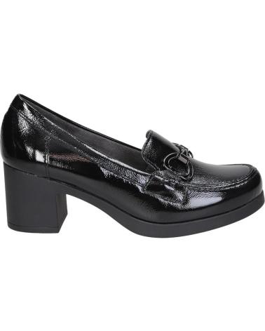 PITILLOS 30101 BLACK PATENT LEATHER HEELED LOAFERS NEGRO