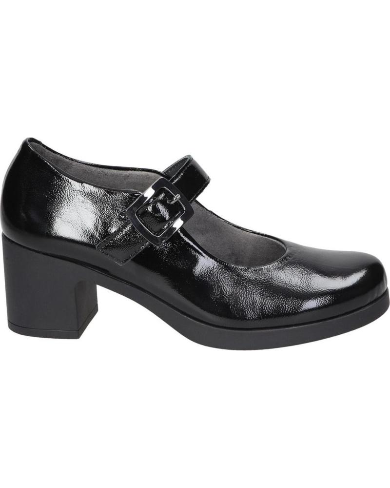 PITILLOS SABRINAS EM VERNIZ COM SALTO BLOCO MODELO 30100 PRETO NEGRO
