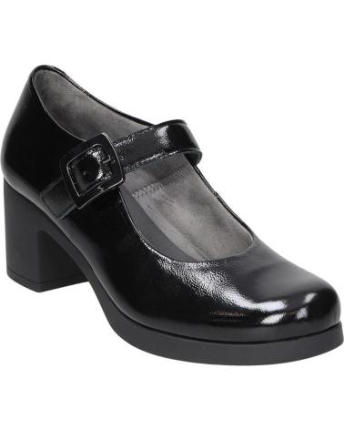 PITILLOS SABRINAS EM VERNIZ COM SALTO BLOCO MODELO 30100 PRETO NEGRO