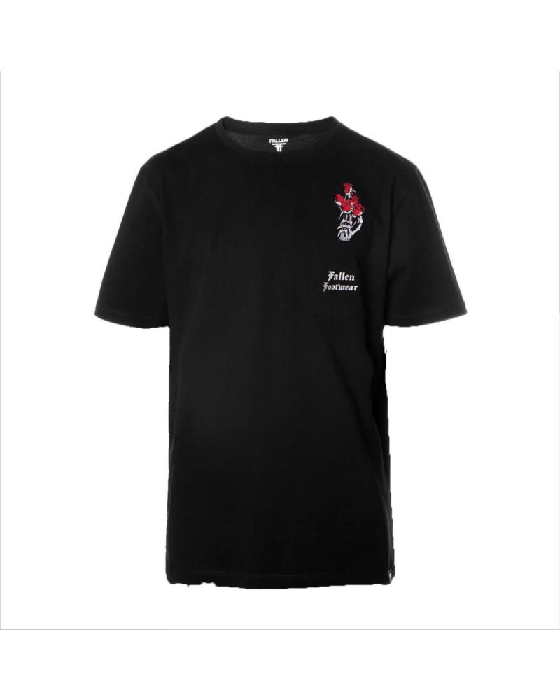 T-SHIRT FALLEN MELROSE TEE NOIR ROUGE NAN