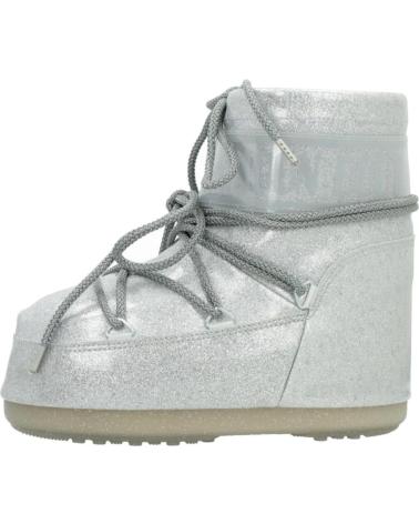 MOON BOOT MB ICON LOW GLIT ARGENTO SILVER