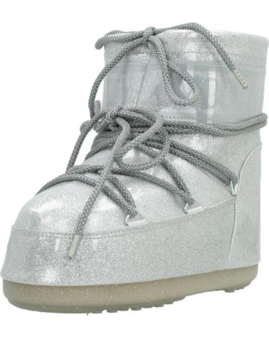 MOON BOOT MB ICON LOW GLIT ARGENTO SILVER