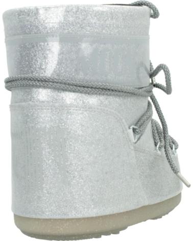 MOON BOOT MB ICON LOW GLIT ARGENTO SILVER