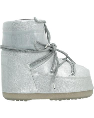 MOON BOOT MB ICON LOW GLIT ARGENTO SILVER