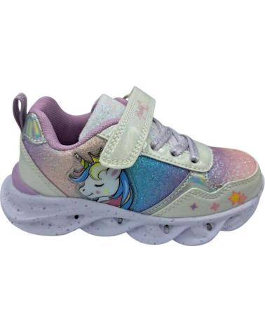 SNEAKERS SPORTIVE CALZADOMANIA CON LUCI MULTICOLORE IRIDISCENTE BLANCO