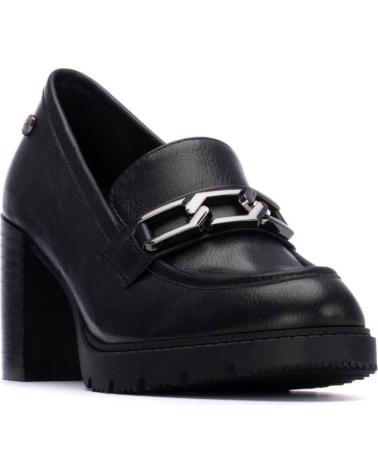 MOCASSIM XTI 144302 PRETO COM PLATAFORMA E CORRENTE NEGRO