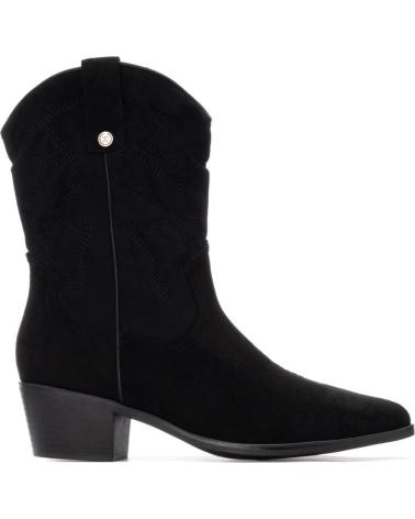 STIVALETTO COWBOY XTI 144307 NERO IN ECOPELLE SCAMOSCIATA CON TACCO CUBANO NEGRO