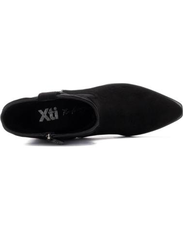 STIVALETTO COWBOY XTI 144307 NERO IN ECOPELLE SCAMOSCIATA CON TACCO CUBANO NEGRO