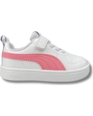 ZAPATILLAS PUMA BEBÉ 384314 43 BLANCAS CON DETALLES ROSAS BLANCO