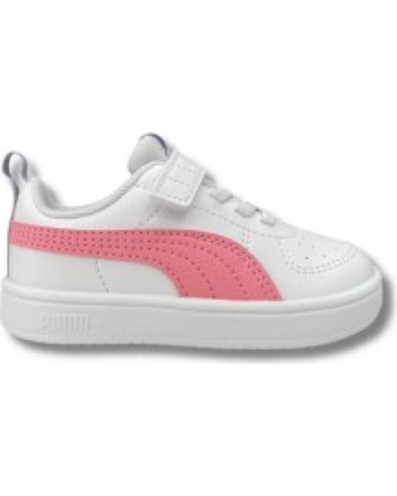 ZAPATILLAS PUMA BEBÉ 384314 43 BLANCAS CON DETALLES ROSAS BLANCO