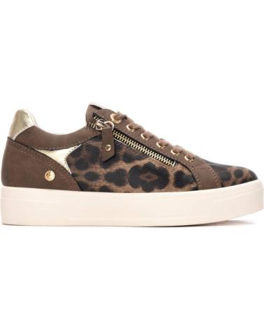 SNEAKERS XTI 144414 TORTORA CON STAMPA LEOPARDATA E CERNIERA TAUPE