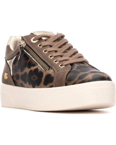 SNEAKERS XTI 144414 TORTORA CON STAMPA LEOPARDATA E CERNIERA TAUPE