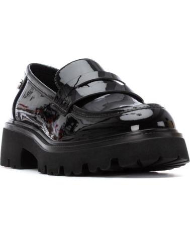 MOCASSINS XTI 144426 PRETO VERNIZ COM SOLA TRATORADA NEGRO