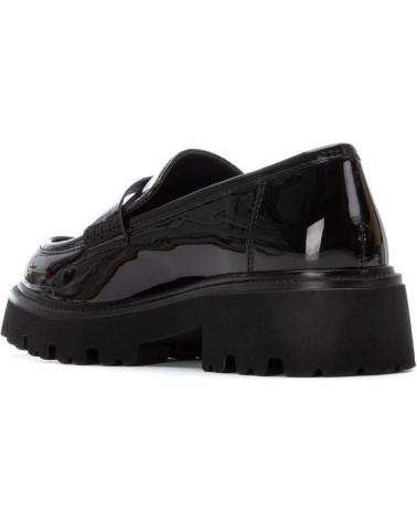 MOCASSINS XTI 144426 PRETO VERNIZ COM SOLA TRATORADA NEGRO