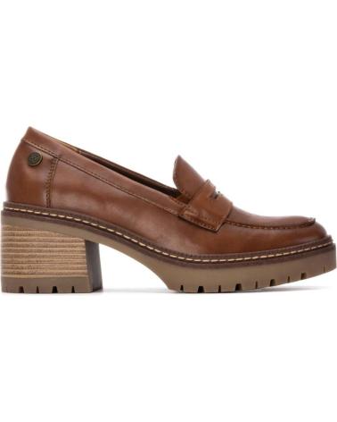 MOCASSINS XTI 144457 CAMEL COM SALTO BLOCO E PLATAFORMA CAMEL