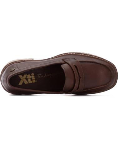 MOCASSINS XTI 144457 MARRONS COM SALTO BLOCO E PLATAFORMA MARRON