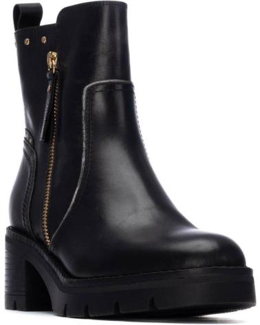 CARMELA 162572 BLACK LEATHER ANKLE BOOTS NEGRO
