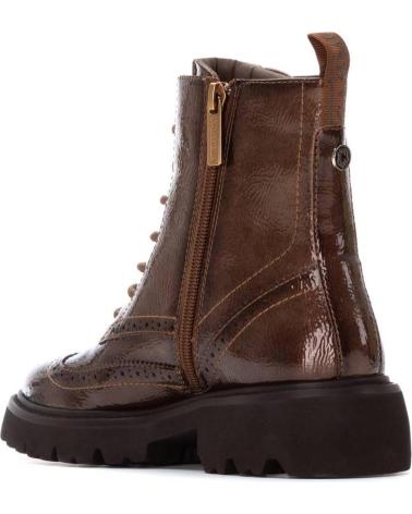 CARMELA 162593 TAUPE LEATHER MILITARY BOOT WITH TRACK SOLE TAUPE