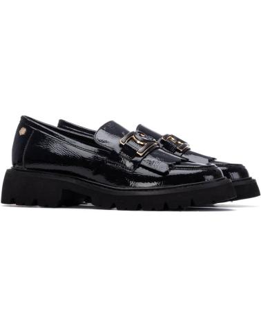 MOCASSINI CARMELA 162698 VERNICE NERA SUOLA TRACK NEGRO