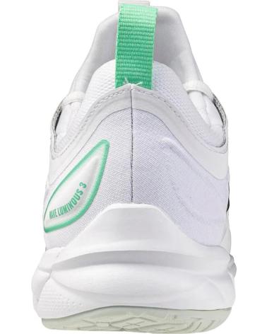 MIZUNO WAVE LUMINOUS 3 - WHITE AND GREEN HANDBALL AND VOLLEYBALL SHOES BLANCO