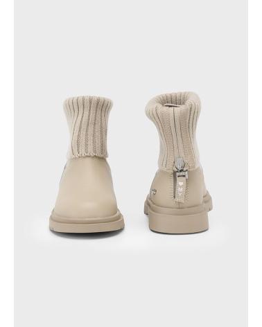 MAYORAL 46570 STIVALI MILITARI PELLE TRICOT SABBIA ARENA