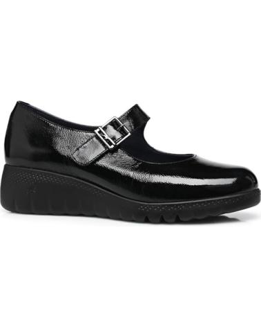 FLUCHOS SAPATOS MARY JANE F2247 PRETO VERNIZ COM FIVELA NEGRO