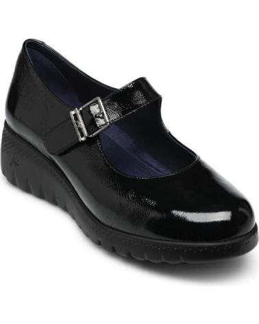 FLUCHOS SAPATOS MARY JANE F2247 PRETO VERNIZ COM FIVELA NEGRO