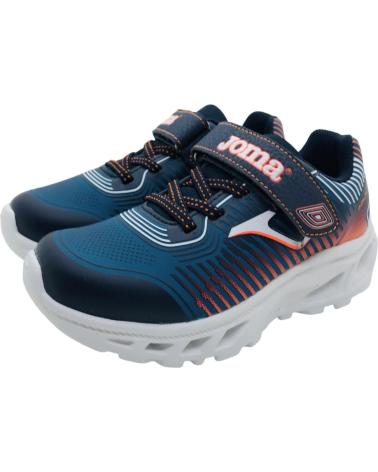 SCARPA SPORTIVA JOMA AQUILES JR2503 CON LUCI BLU MARINO/ARANCIO AZUL MARINO