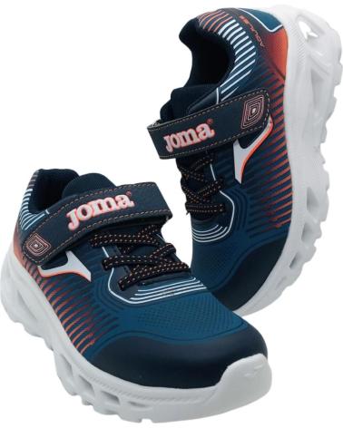 SCARPA SPORTIVA JOMA AQUILES JR2503 CON LUCI BLU MARINO/ARANCIO AZUL MARINO