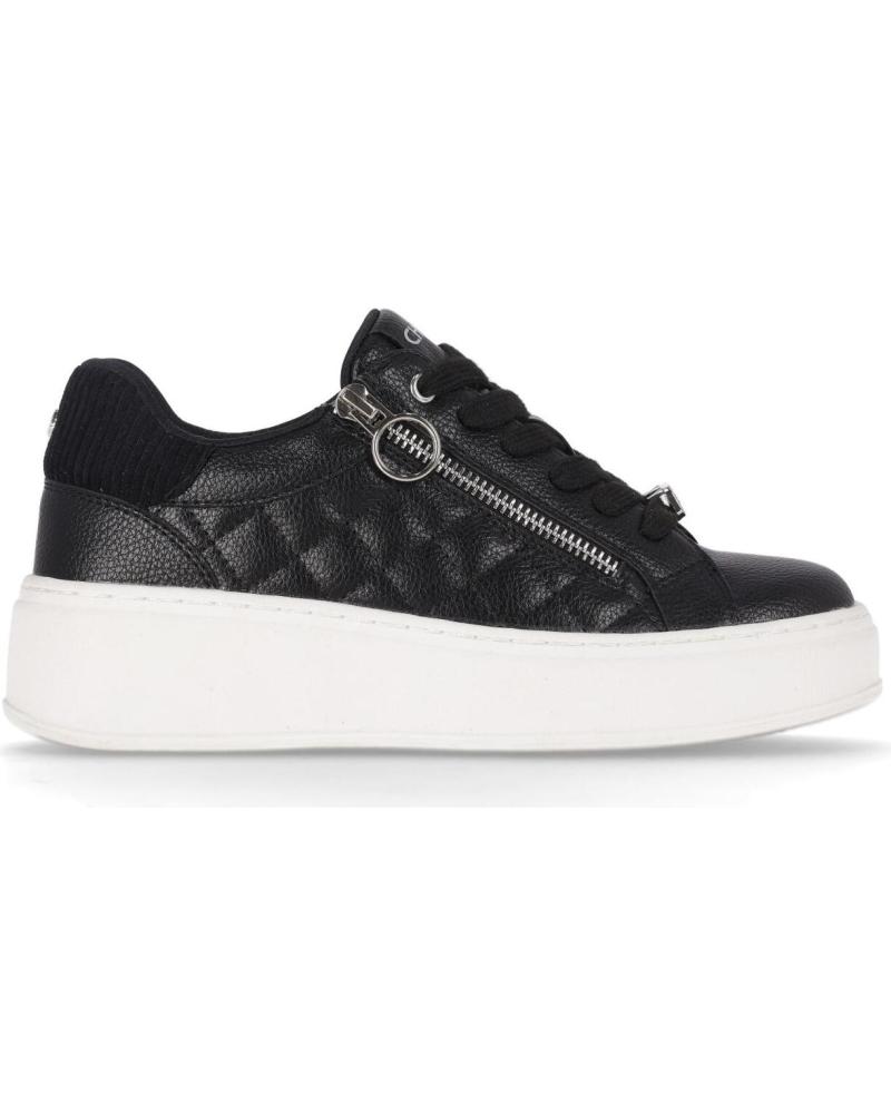 CHIKA10 ALABAMA 06 BLACK SNEAKERS WITH DECORATIVE ZIPPERS NEGRO-BLACK