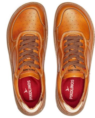 PIKOLINOS SCARPA CASUAL ARANJUEZ IN PELLE CON LACCI STILE BAREFOOT MARRONE MARRóN