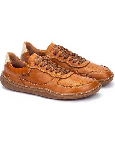 PIKOLINOS SCARPA CASUAL ARANJUEZ IN PELLE CON LACCI STILE BAREFOOT MARRONE MARRóN