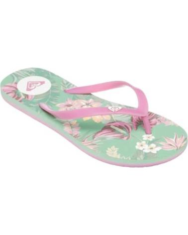 ROXY BY THE SEA FLIP-FLOPS ARJL101173 GP1 GREEN FLORAL VERDE