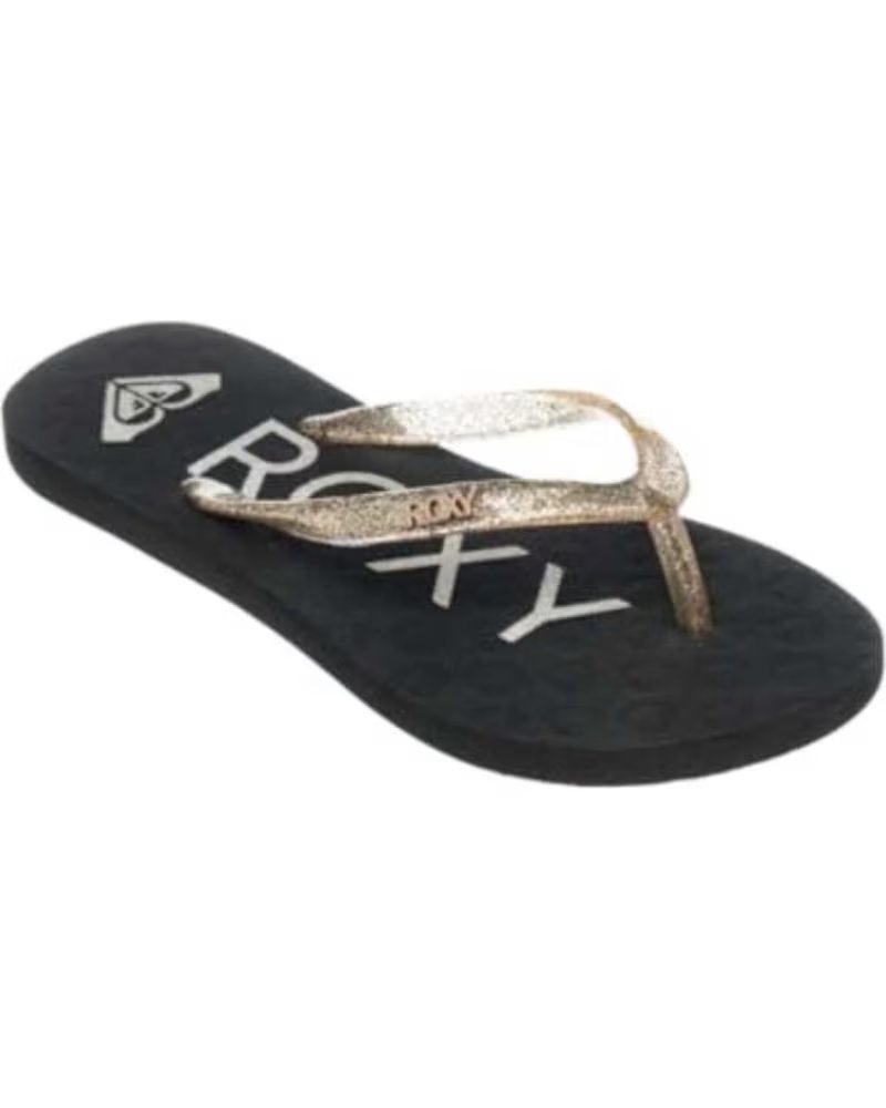 ROXY VIVA SPARKLE ARGL100263 FLIP FLOPS WITH GLITTER STRAPS NEGRO