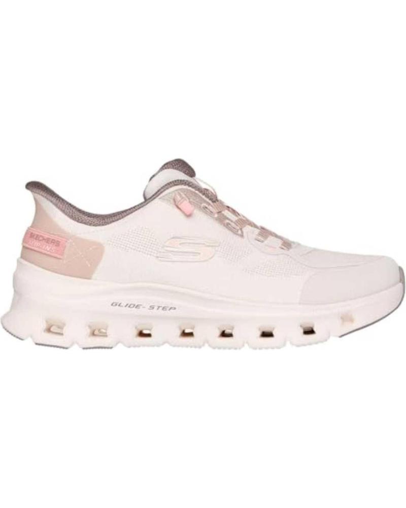 SKECHERS GLIDE-STEP PRO SK150428 CASUAL SNEAKERS BEIGE WITH PINK DETAILS BEIGE