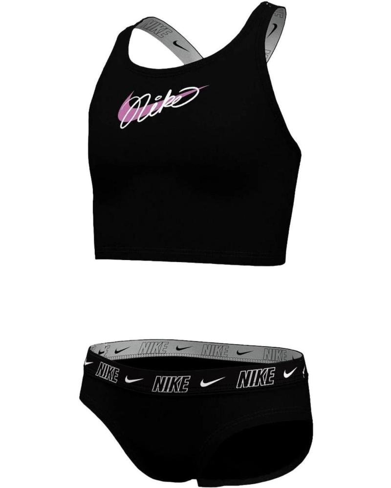 NIKE NESSE728 BLACK SPORT BIKINI SET NEGRO