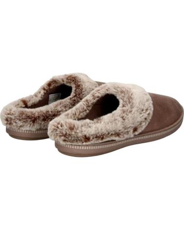 SKECHERS COZY CAMPFIRE LOVELY LIFE 167625 CHINELOS MARRONS COM FORRO DE PELO GRIS