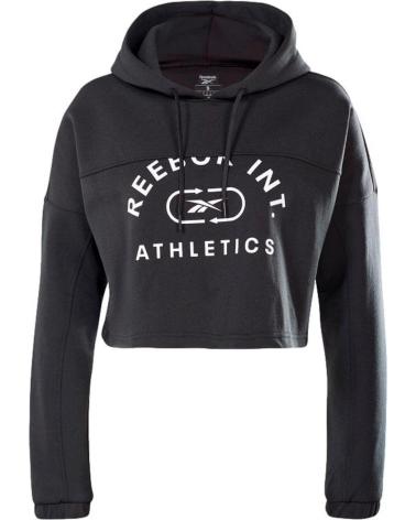REEBOK CROPPED HOODIE GS1917 BLACK NEGRO