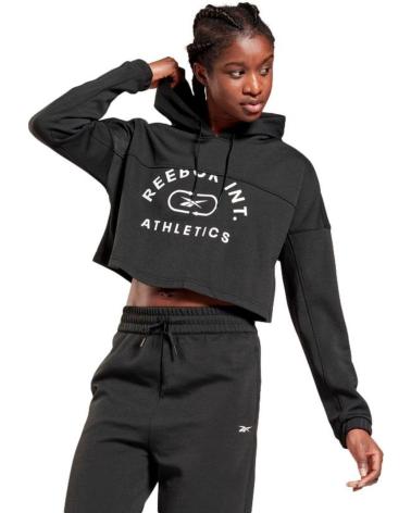 REEBOK CROPPED HOODIE GS1917 BLACK NEGRO
