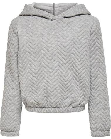 FELPA CON CAPPUCCIO TRAPUNTATA ONLY KIDS 15235549 GRIGIA GRIS