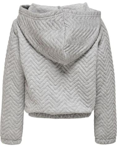 FELPA CON CAPPUCCIO TRAPUNTATA ONLY KIDS 15235549 GRIGIA GRIS