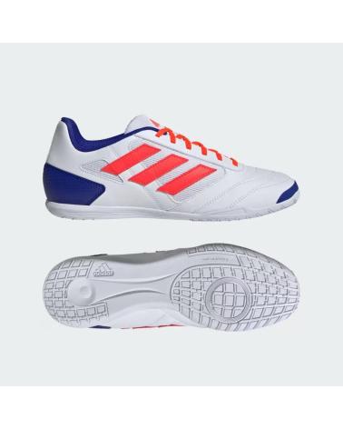 SCARPE ADIDAS SUPER SALA 2 CALCETTO BIANCHE ARANCIONI BLU BLANCO