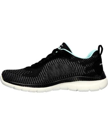 SKECHERS 149220 CHAUSSURES DE COURSE NOIR AVEC DÉTAILS BLEUS AZUL