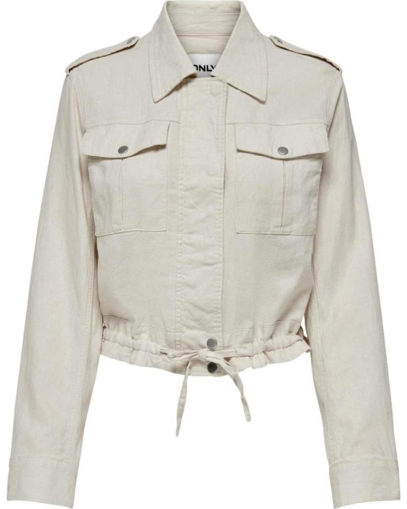 ONLY CASUAL JACKET 15320090 BEIGE WITH ADJUSTABLE WAIST BEIGE