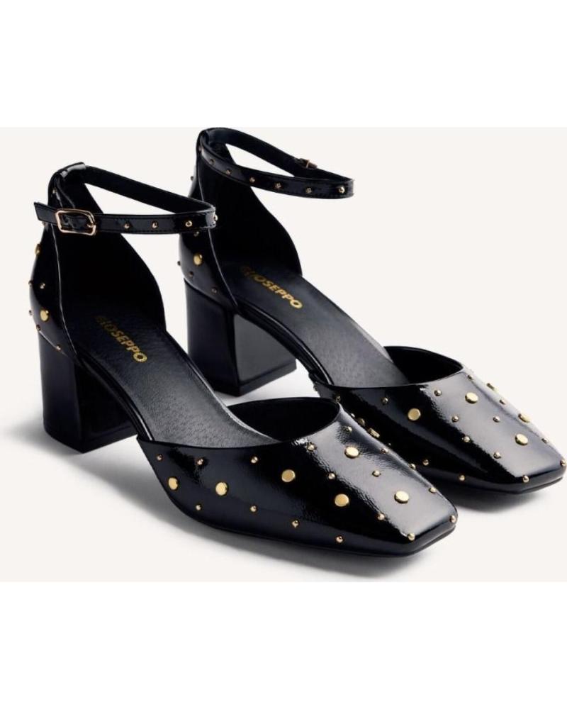 SAPATOS DE SALTO GIOSEPPO KINBRAE 76188 COM TACHAS CASTANHO MARRóN