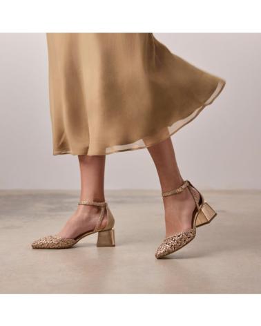 GIOSEPPO SARKAD 73647 GEFLOCHTENE PUMPS MIT BLOCKABSATZ PLATIN-GOLD PLATINO GIOSEPPO SARKAD 73647 GEFLOCHTENE PUMPS MIT BLOCKABSATZ PLATIN-GOLD PLATINO