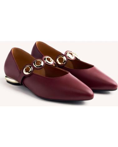 GIOSEPPO NIMROD 76001 - BAILARINAS ROJAS DE PIEL CON OLLADOS ROJO