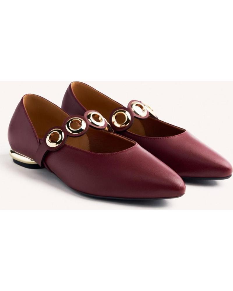 GIOSEPPO NIMROD 76001 - BAILARINAS ROJAS DE PIEL CON OLLADOS ROJO