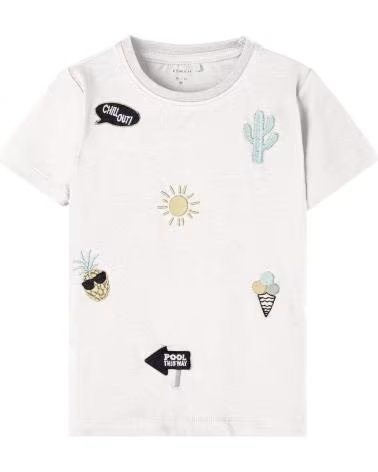 NAME IT CAMISETA BLANCA DE MANGA CORTA CON PARCHES PARA NIÑO NAME IT BLANCO